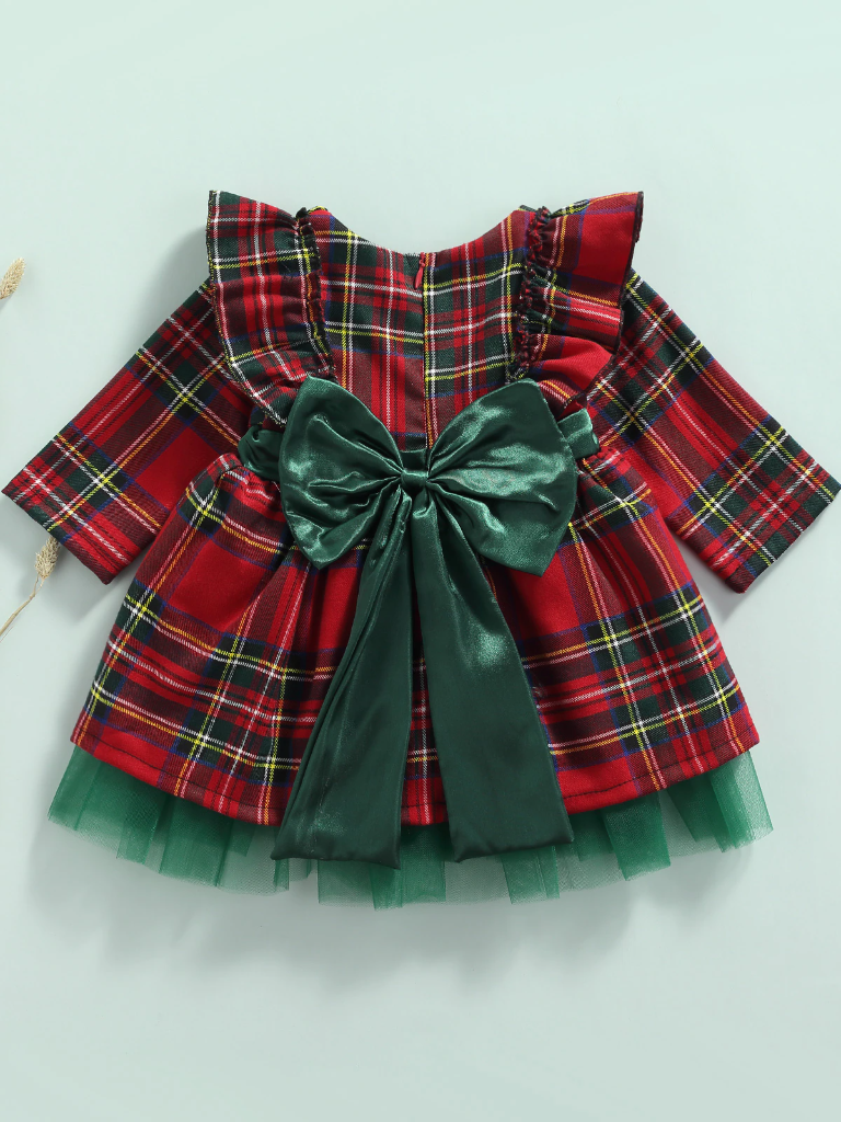 Plaid Holiday Dresses | Little Girls Cute Plaid Holiday Dress