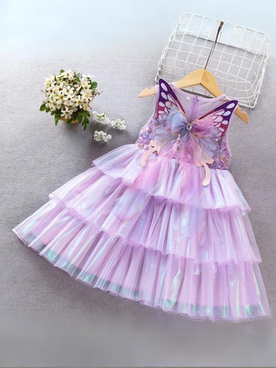 Mia Belle Girls Butterfly Tutu Dress | Girls Spring Dresses
