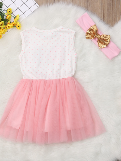 Baby Milestone "One" Pink Polka Dots Tutu Dress