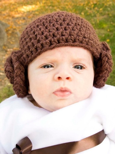 Baby Princess Leia Inspired Crochet Hat