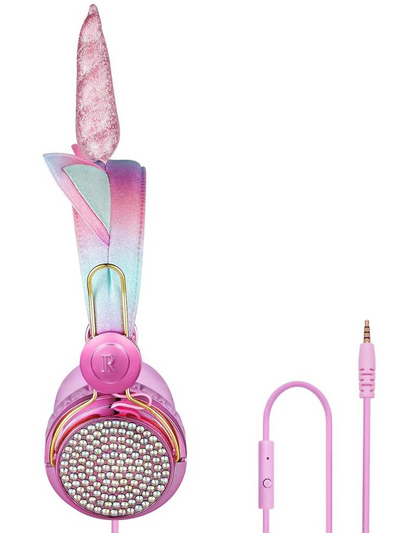 Girls Shimmer Unicorn Wired Headset | Back To School Accessories - Mia Belle Girls