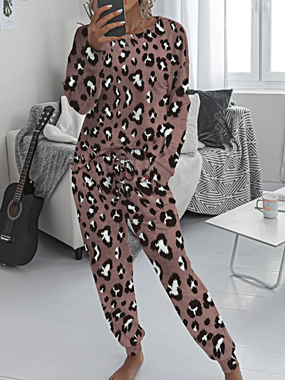 Women's Call it Perfect Leopard Loungewear Jogger Set - Mia Belle Girls