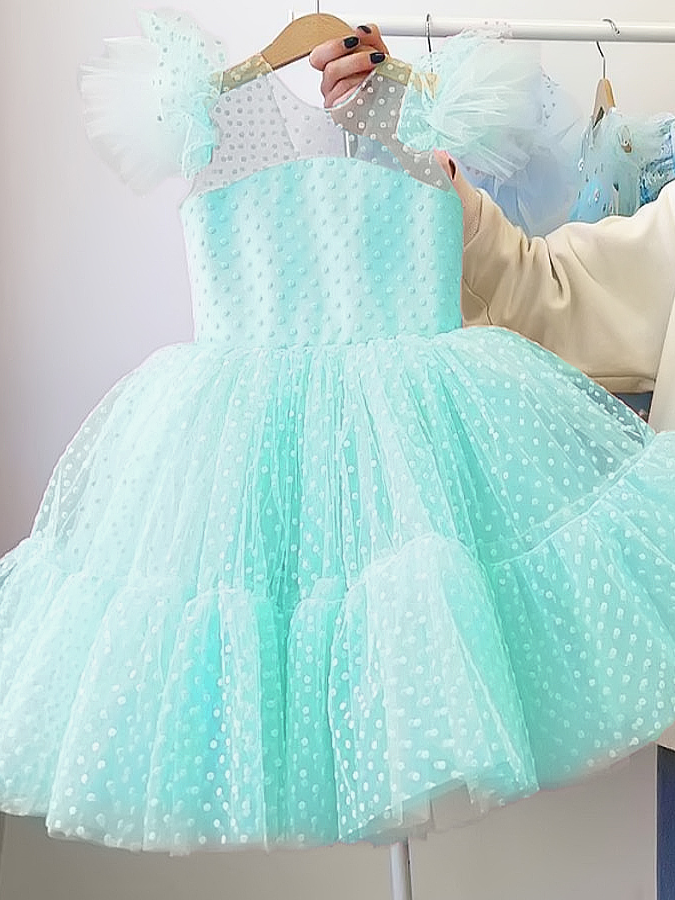 Girls Special Occasion Dress | Frilly Swiss Tulle Princess Dress