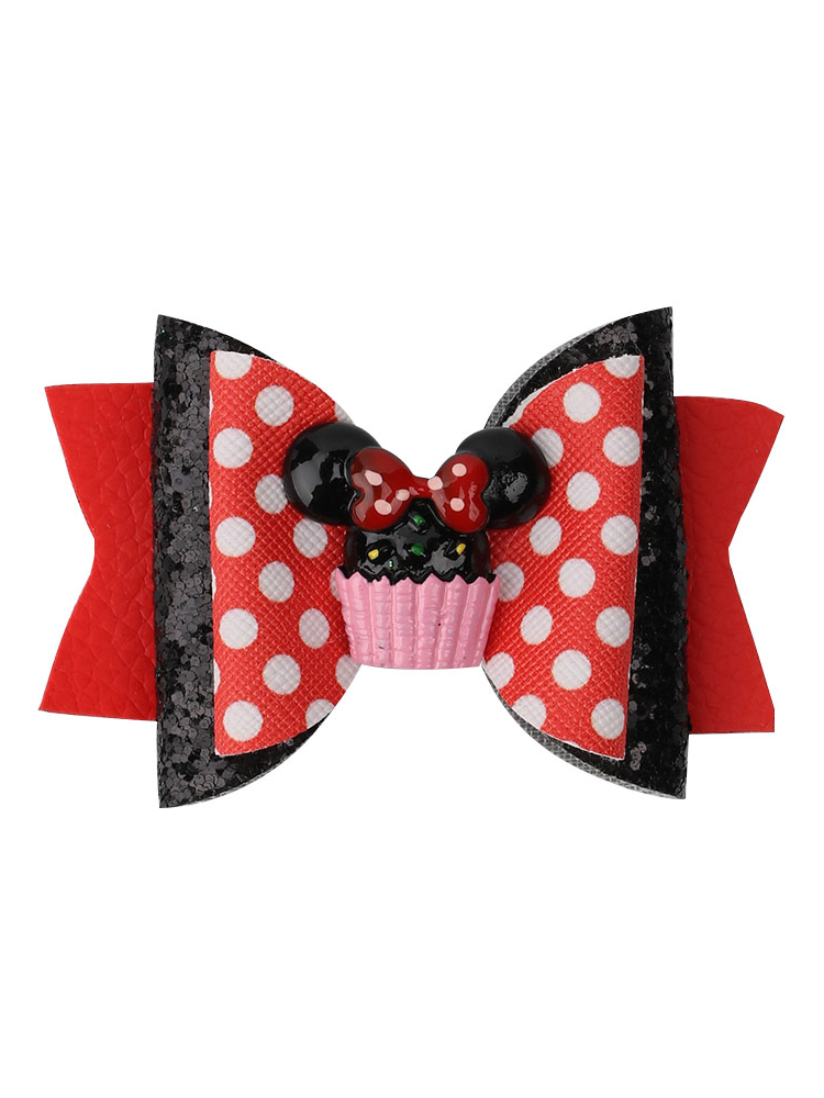 Little Girls Minnie Cupcake Sequin Polka Dot Bows - Mia Belle Girls