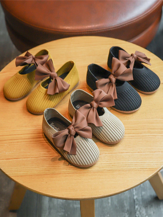 Girls Non-Slip Bow Knot Flats By Liv and Mia - Mia Belle Girls