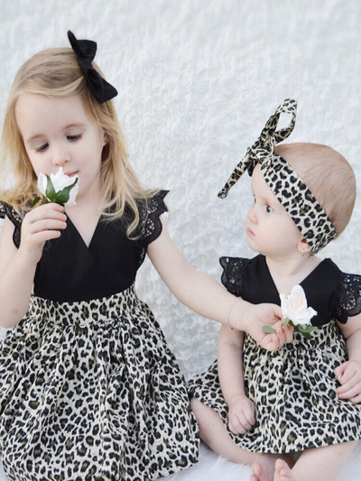 Girls Sister Matchy-Matchy Leopard Dress