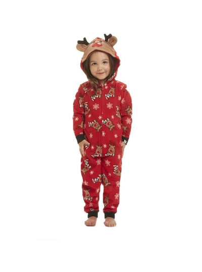 Family Christmas Pajamas Set | Winter Reindeer Hoodie Onesie Pajamas