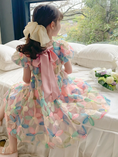Mia Belle Girls Floral Tulle Dress | Girls Spring Dresses