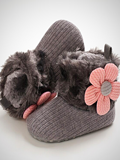 Baby Little Floral Booties - Mia Belle Girls