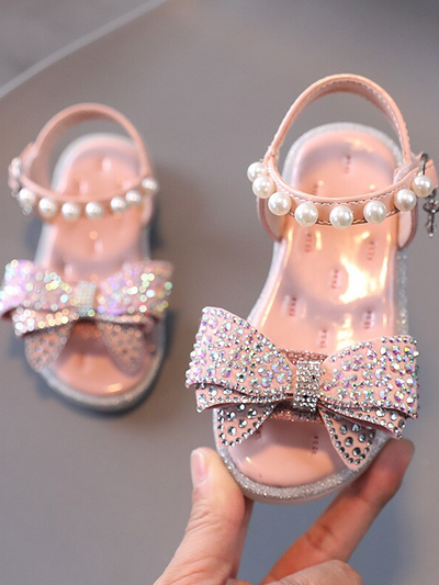 Girls Can't Decide What Color Rhinestone Sandals By Liv and Mia