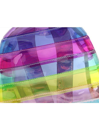 Back To School Shoes | Rainbow Transparent Backpack | Mia Belle Girls