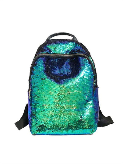 Girls 16 Iridescent Sequined Backpack - Green - Girls Backpacks