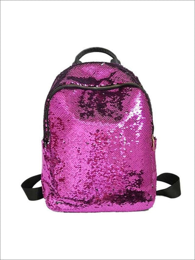 Girls 16 Iridescent Sequined Backpack - Purple - Girls Backpacks