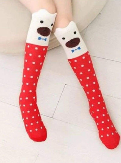 Girls Animal Knee Socks - Orange / 3-7 Years - Girls Accessories
