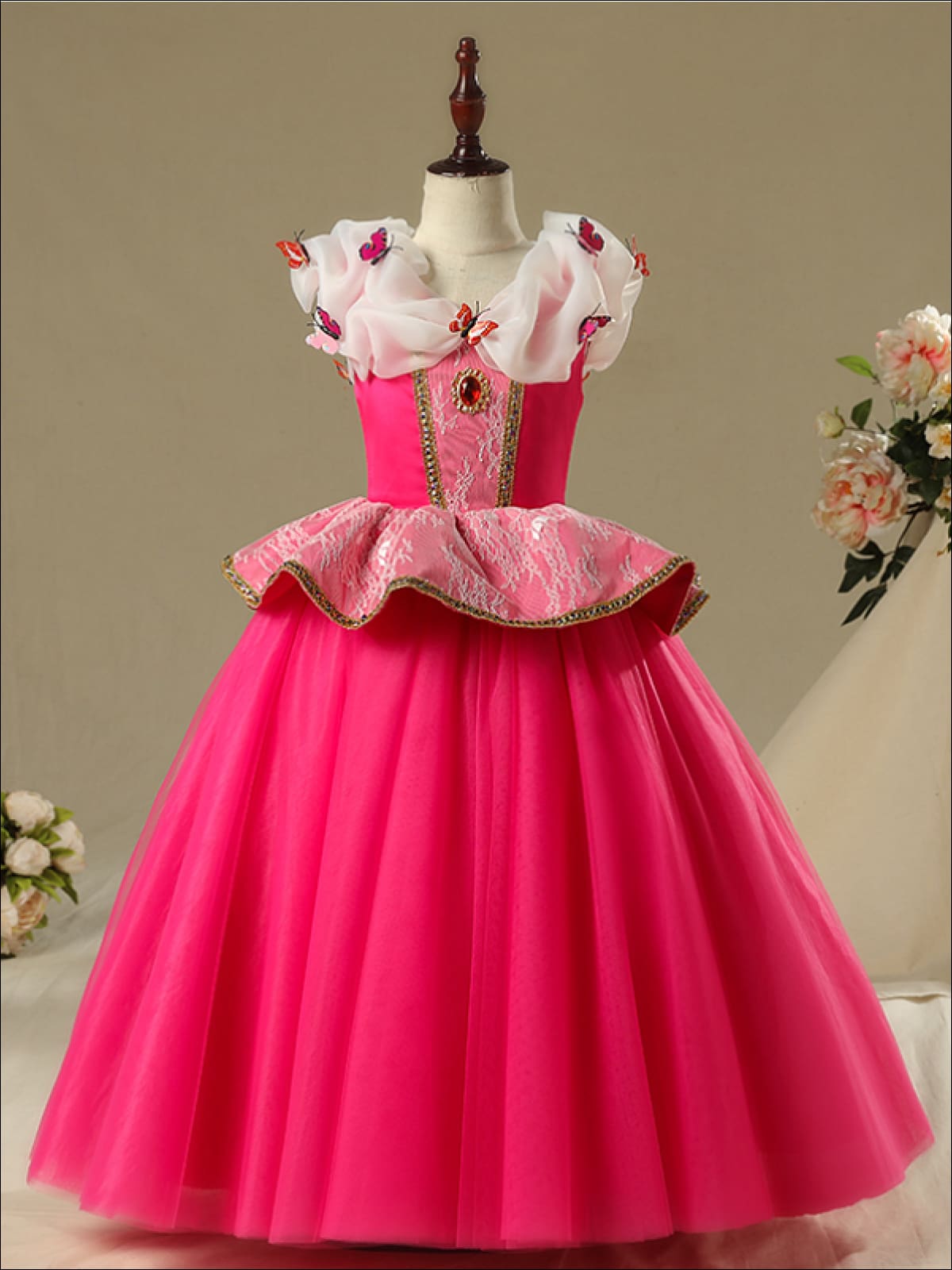 Kids Halloween Costumes | Pink Sleeping Beauty Dress | Mia Belle Girls