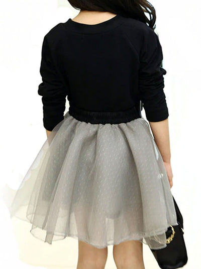 Girls School Chic Fitted Sweater & Tutu Skirt Set - Back To School - Mia Belle Girls