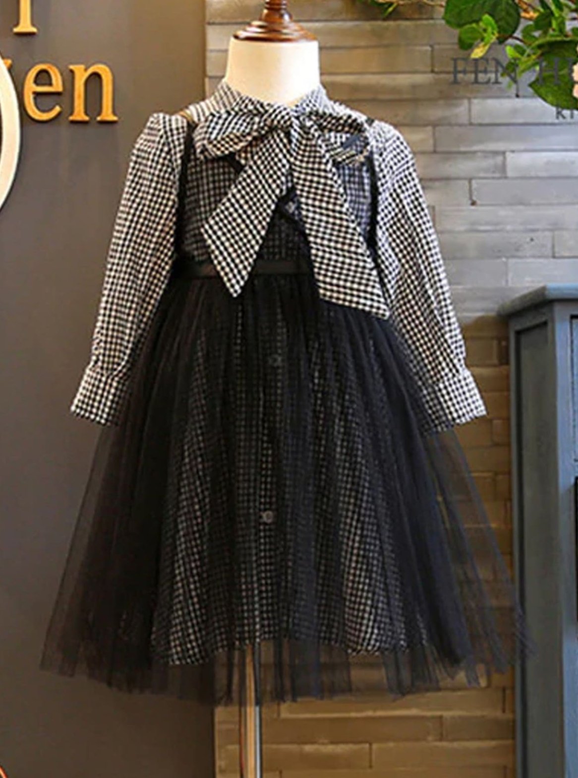 Preppy Chic Sets | Shirt Dress & Mesh Overall Skirt | Mia Belle Girls