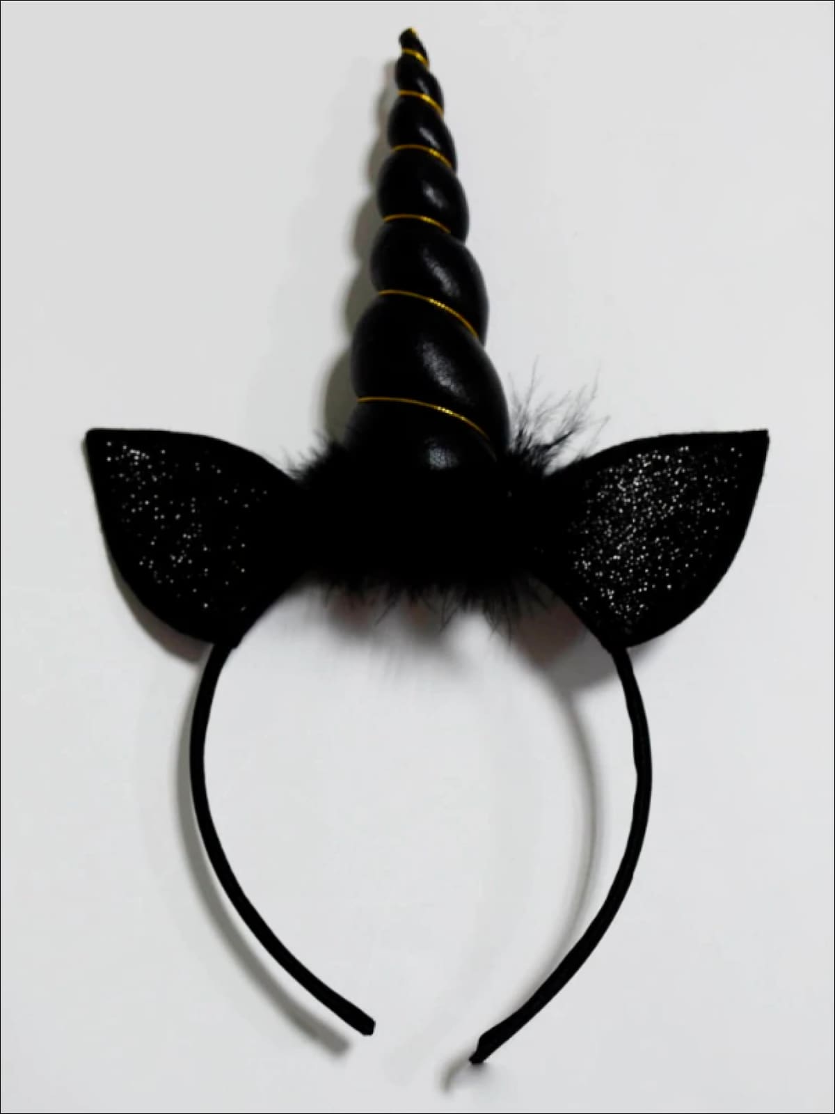 Kids Halloween Accessories | Black Unicorn Headband | Mia Belle Girls