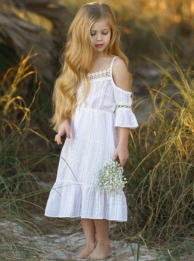 Toddler Spring Dresses | Girls Boho Lace Cold Shoulder Maxi Dress – Mia ...