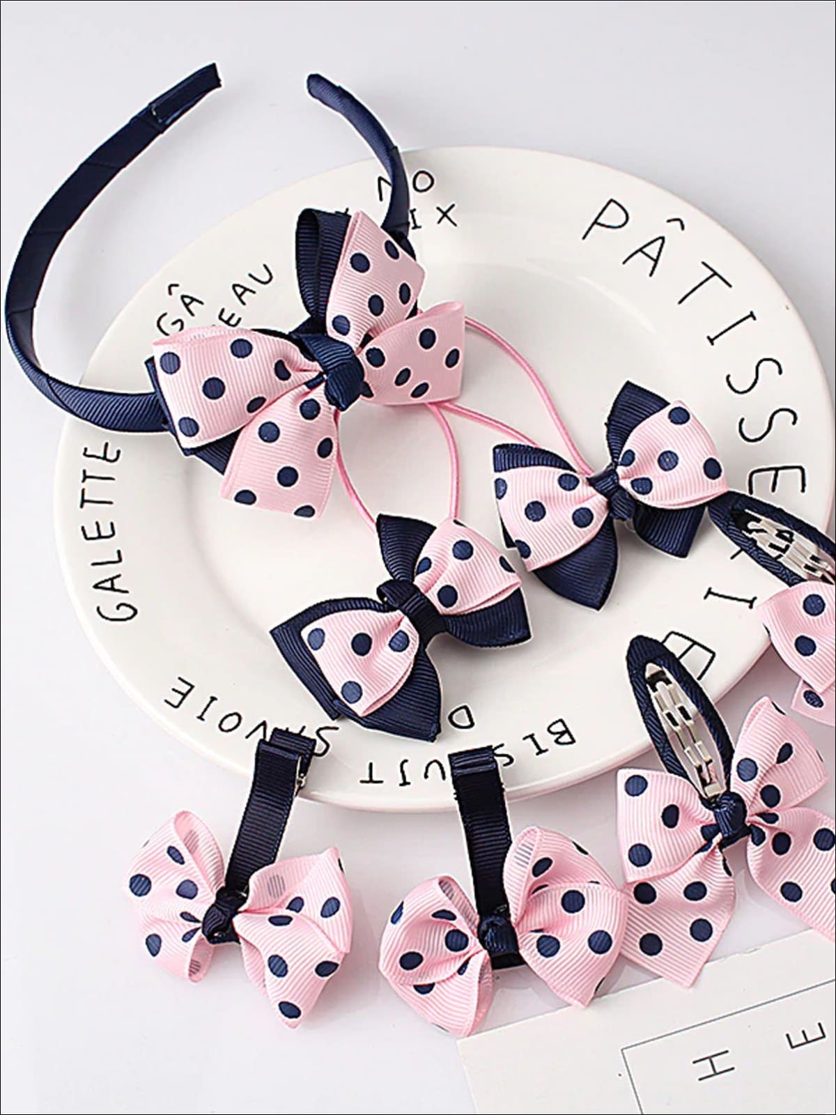 Girls Bow Embellished Hair Accessories Set - Girls Accessories