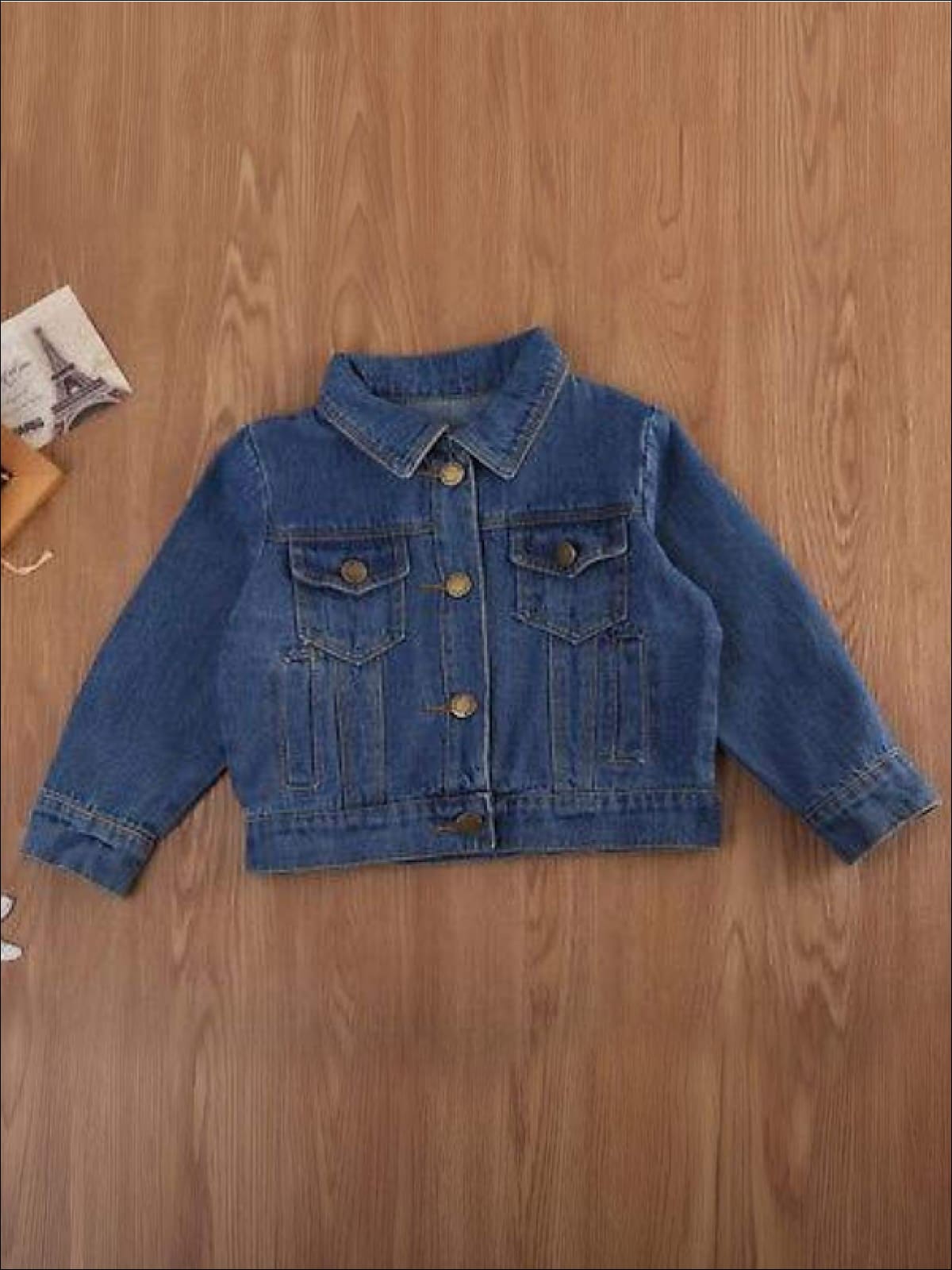 Kids Denim Clothes | Denim Jacket With Pockets | Mia Belle Girls 
