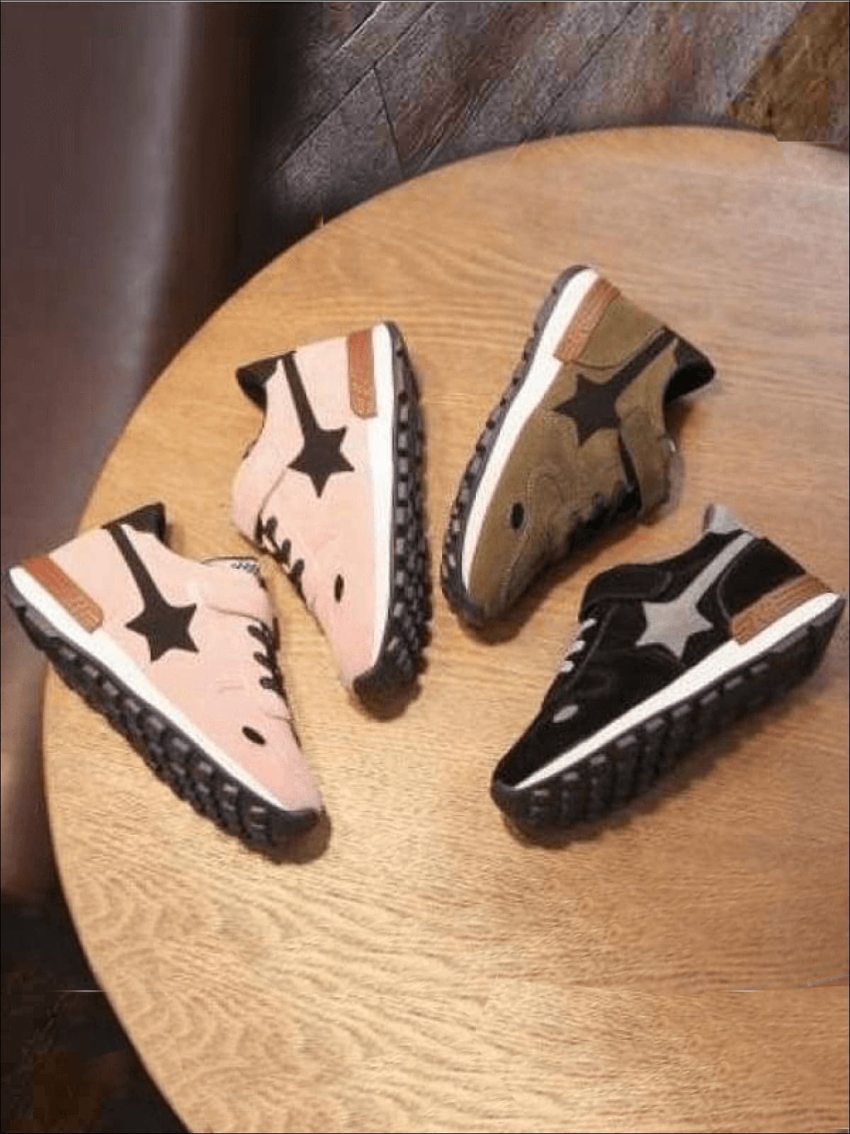 Girls Casual Slip Resistant Star Sneakers - Girls Sneakers