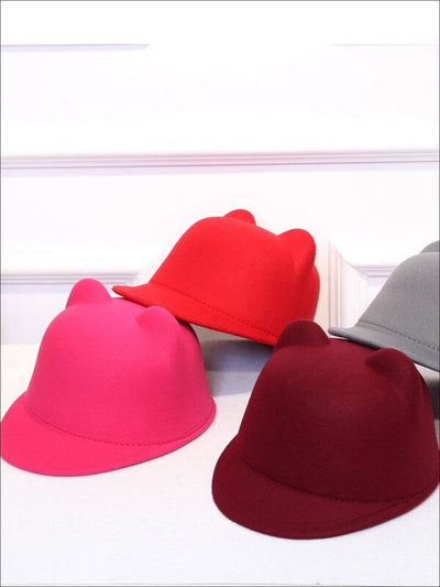 Girls Accessories | Girls Cat Ear Fedora Hat |Mia Belle Girls Boutique