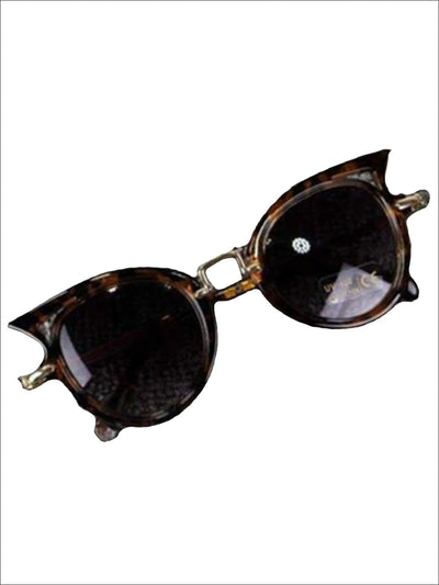 Girls Cat Eye Sunglasses - leopard / One - Girls Accessories