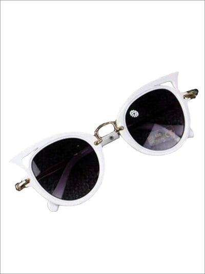Girls Cat Eye Sunglasses - white / One - Girls Accessories