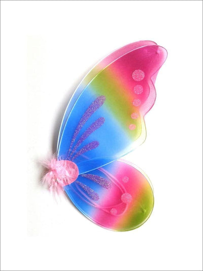 Halloween Accessories | Colorful Glitter Fairy Wings - Mia Belle Girls