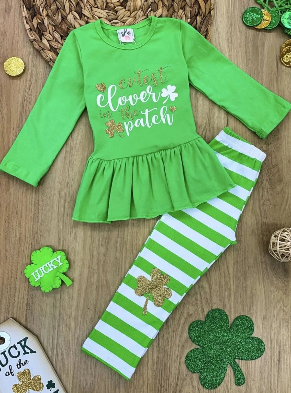 St. Patrick's Day Clothes | Cutest Clover In The Patch Legging Set