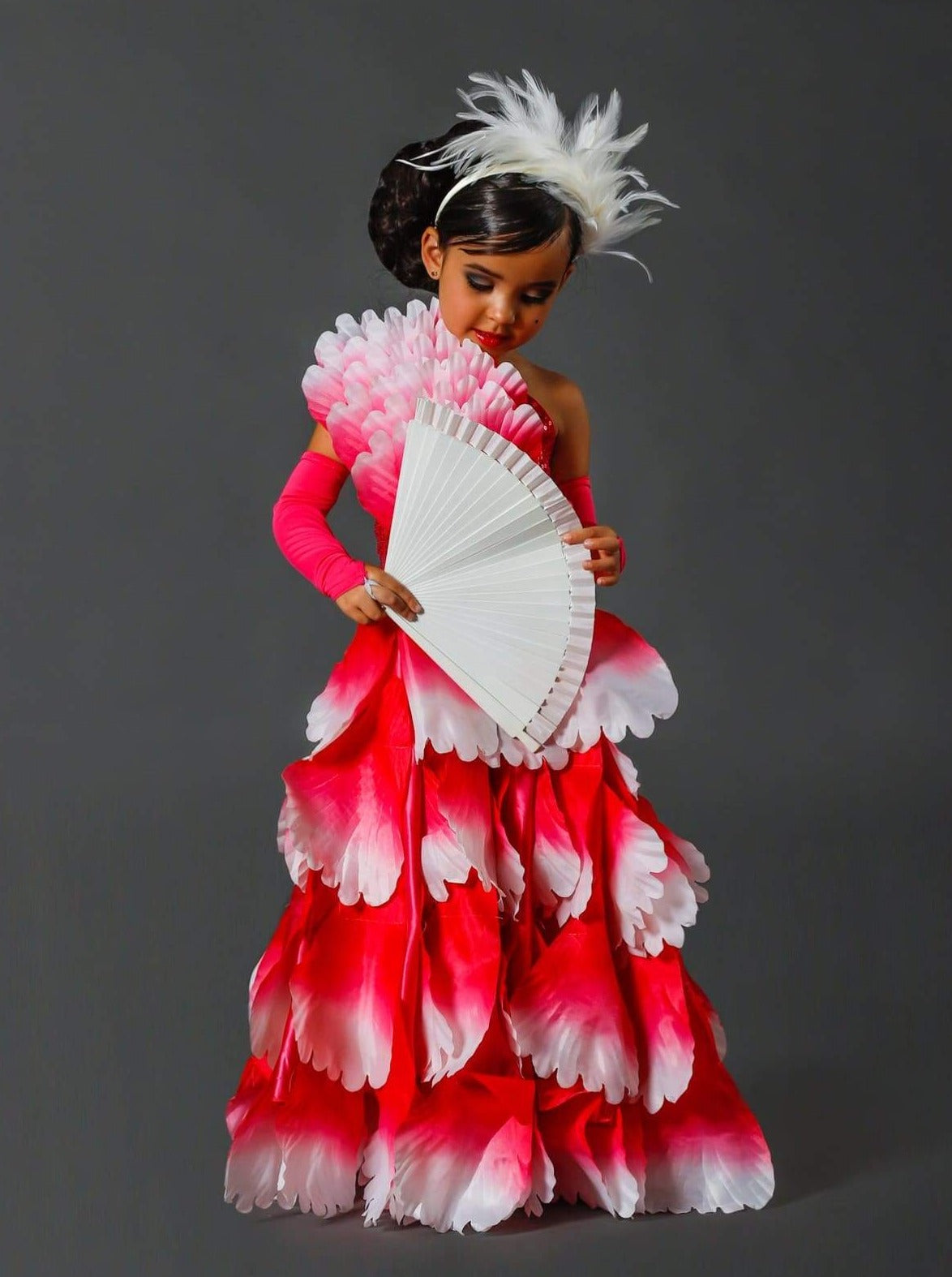 Halloween Costumes | Girls Deluxe Pink Spanish Flamenco Dancer Costume