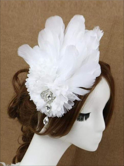 Halloween Accessories | Rhinestone Swan Headpiece | Mia Belle Girls