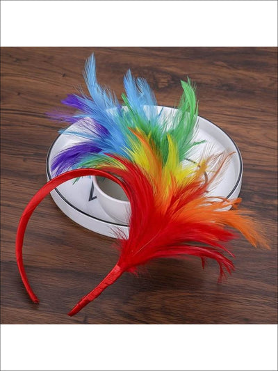 Girls Feather Headband - Multicolor - Girls Halloween Costume