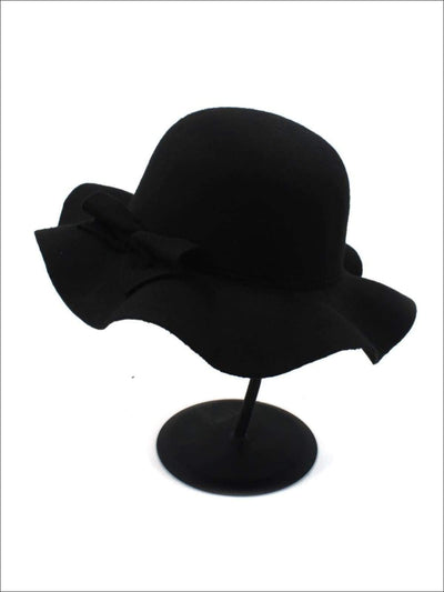 Girls Fedora Hat - Black / Brim size: 4.5CM Hat size: 52-54CM Hat High: 9CM - Girls Hat