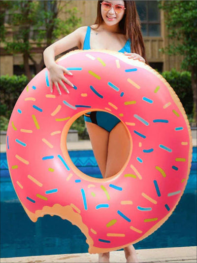 Girls Flamingo & Donuts Giant Floaties - Pink Donuts - Girls Accessories