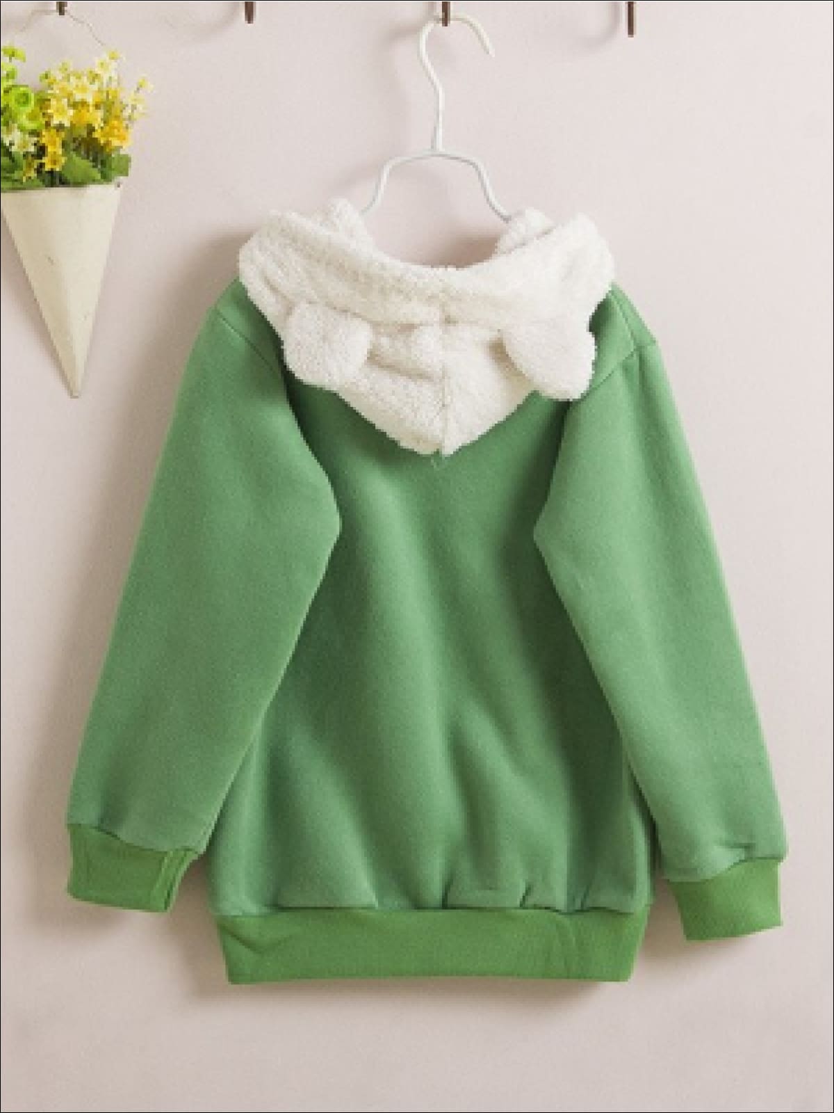 Sweaters & Cardigans | Fleece Cat Applique Hoodie | Mia Belle Girls