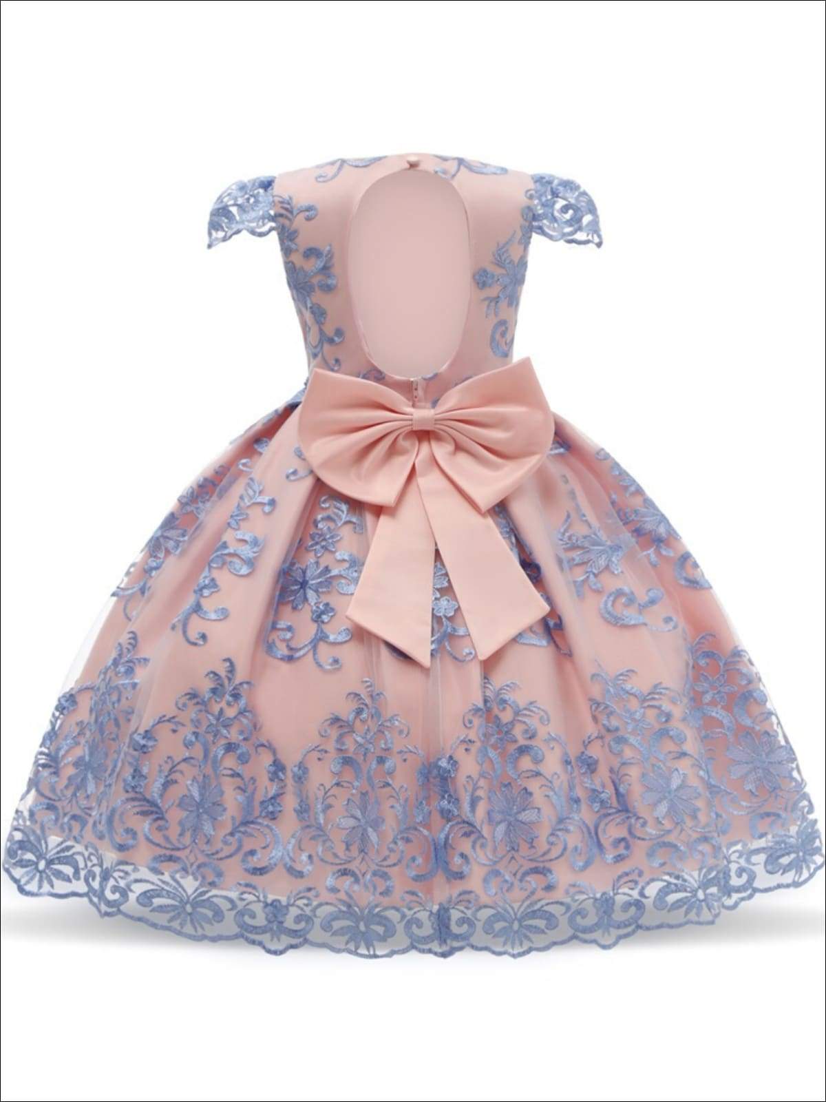 Weileenice 2-10 Years Little/Big Girl Sleeveless Lace Dress Flower Girls  Princess Dresses for Wedding Party Holiday Peach : Amazon.in: Clothing &  Accessories