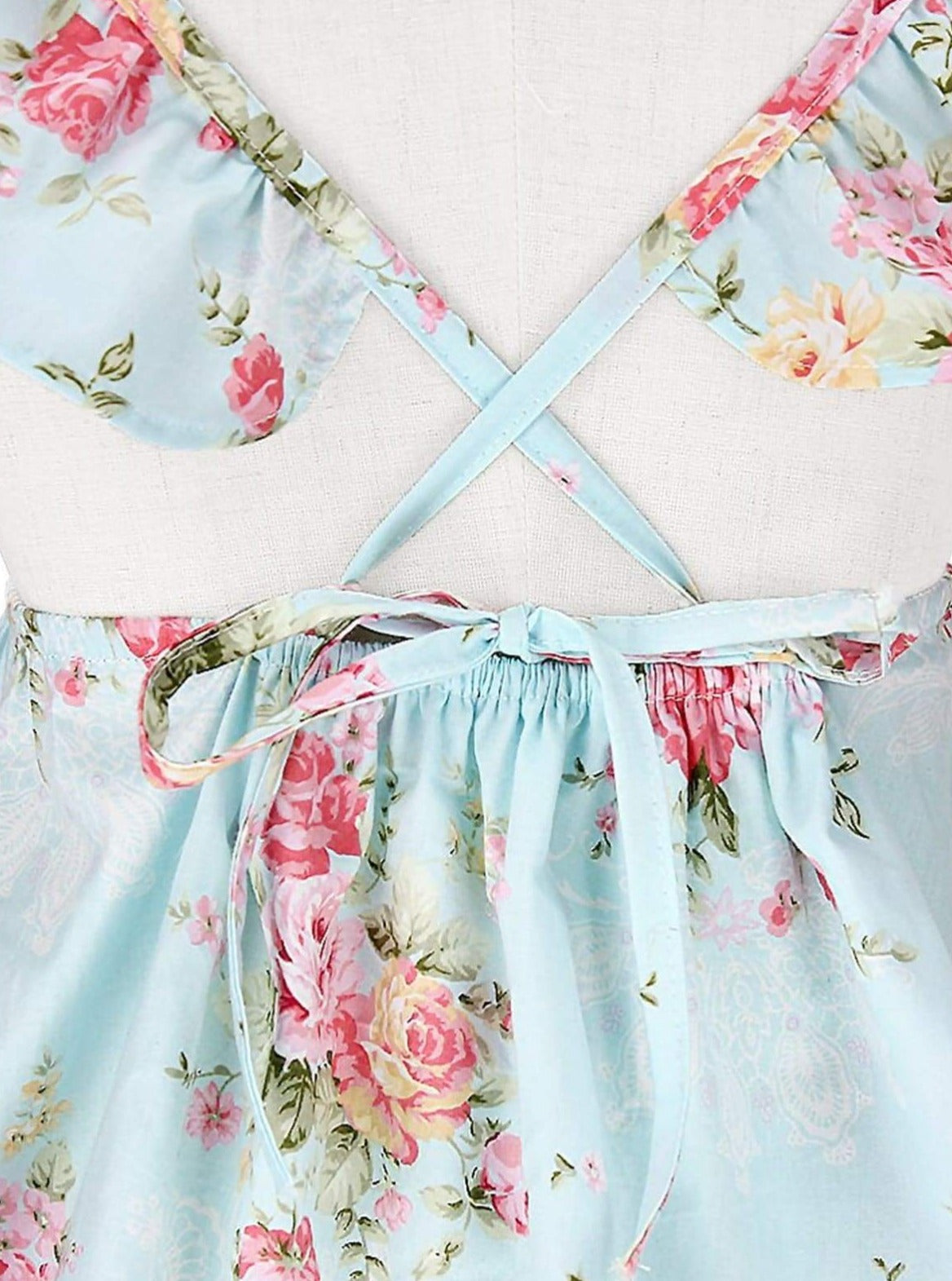 Girls Floral Print Flutter Sleeve Casual Dress - Girls Spring Casual Dress