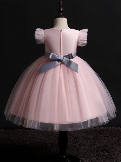 Girls Flutter Sleeves Party Princess Dress | Toddler Spring Dresses