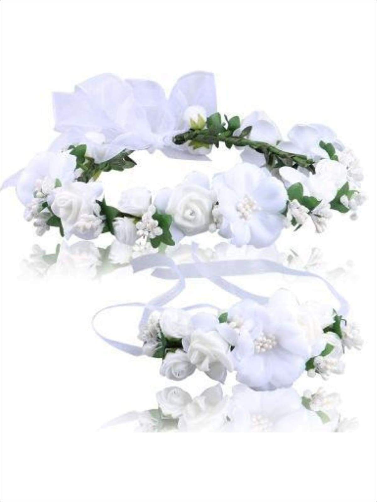 Girls Flower Halo Set - White / One - Flower Halo