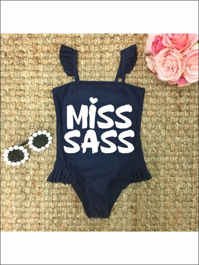Girls Cute Swimsuits | Miss Sass One Piece Swimsuit - Mia Belle Girls