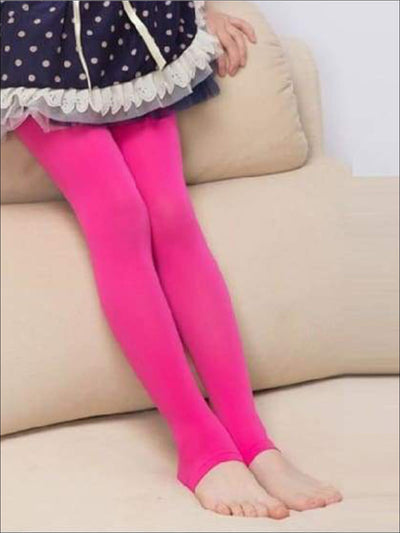 Little Girls Accessories | Pink Footless Tights - Mia Belle Girls