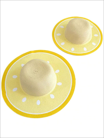 Mommy and Me Fruit Straw Hat - Yellow | Mommy & Me Accessories - Mia Belle Girls