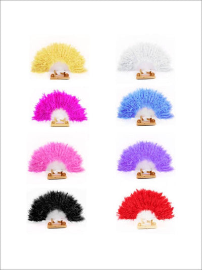 Girls Glamorous Vintage Style Feather Fan ( Multiple Color Options) - Girls Halloween Costume