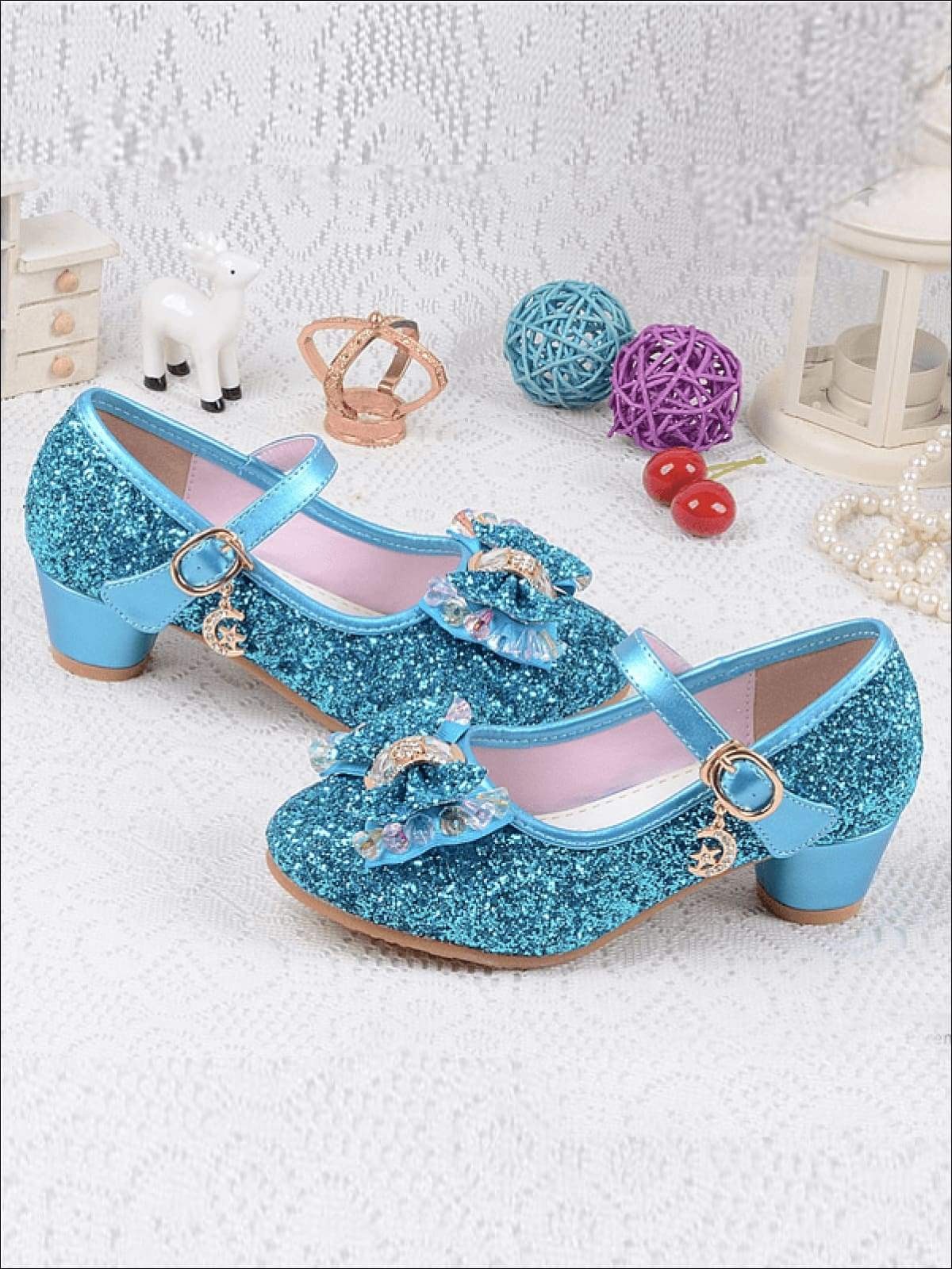 Mia Belle Girls Glitter Bow Mary Jane Shoes | Shoes By Liv And Mia