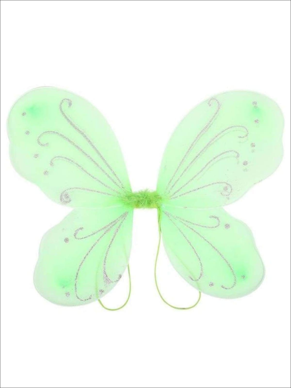 Girls Glitter Fairy Butterfly Wings ( Multiple Color Options) - Green - Girls Halloween Costume