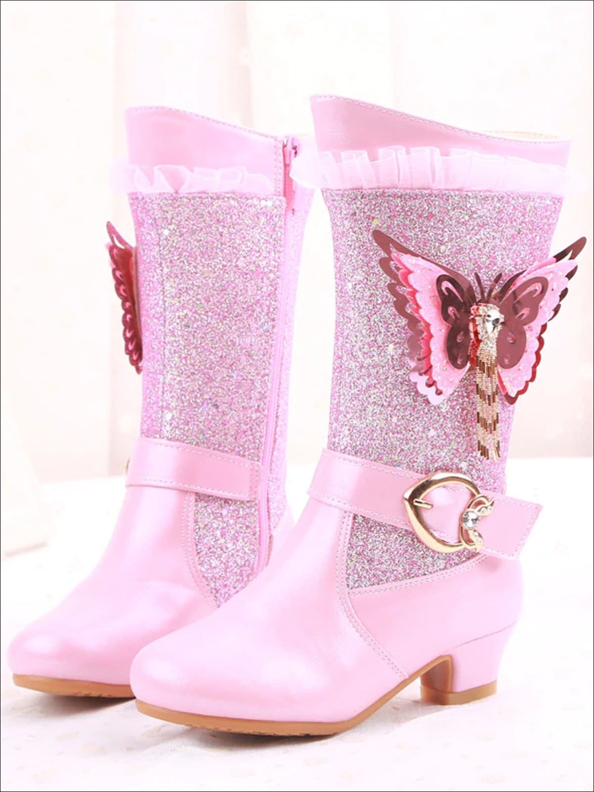 Kids Shoes By Liv & Mia | Girls Rhinestone Butterfly Western Boots