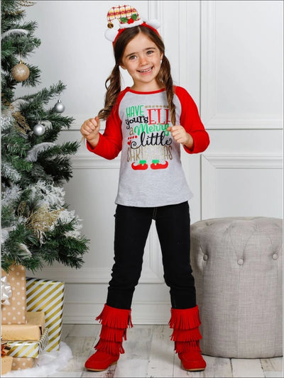 Winter Sets | Girls Have YoursELF A Merry Christmas Cuffed Jeans Set
