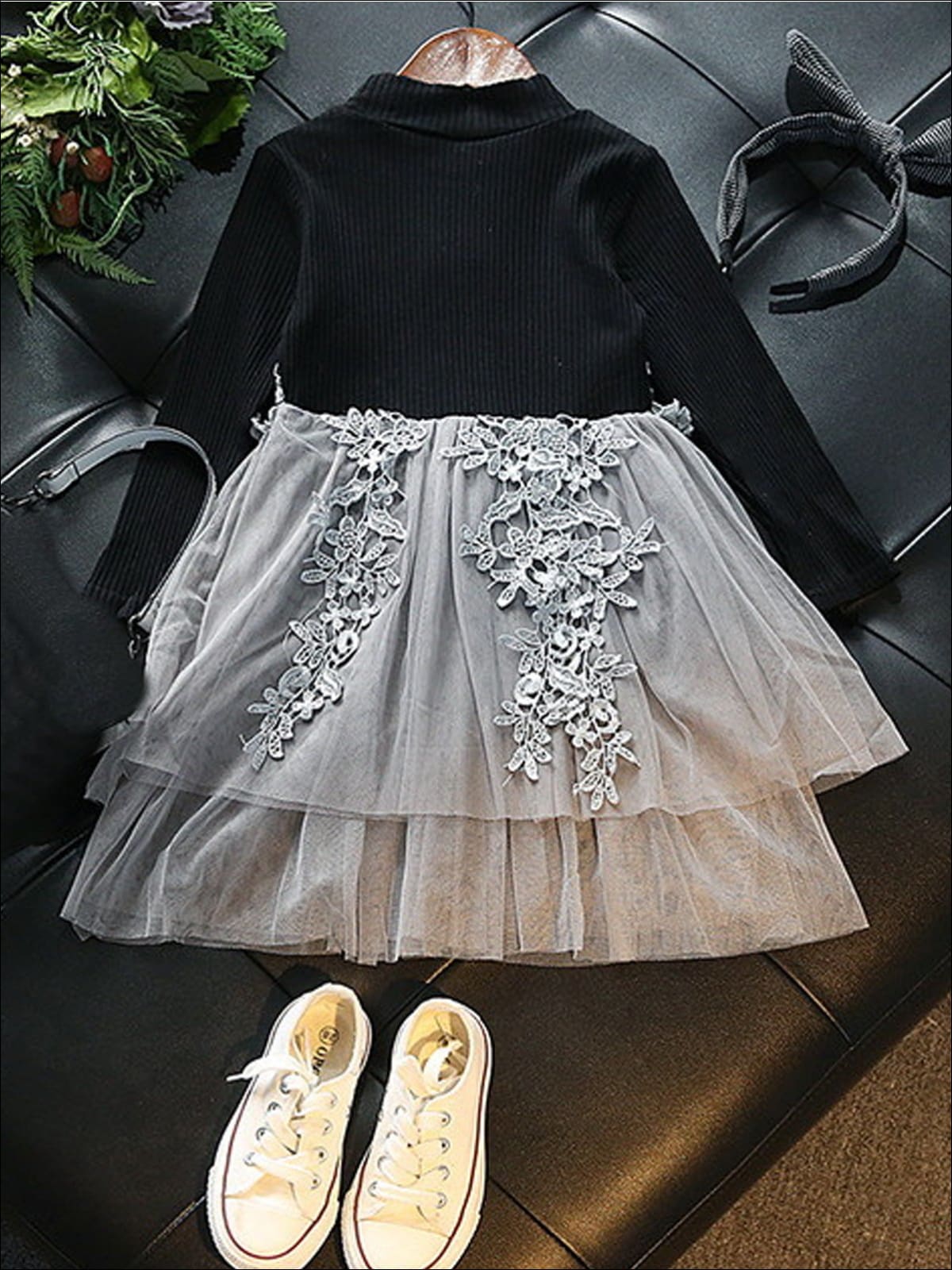 Little Empress Lace Knit Sweater Tutu Dress - Mia Belle Girls